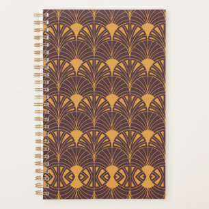 Art Deco pattern with fan-shaped motifs Planner