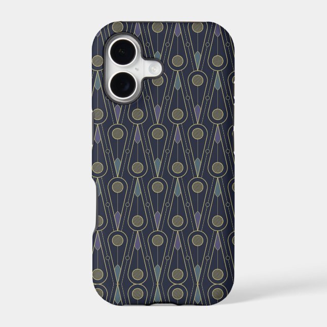 Art Deco pattern with geometric shapes in gold (Back)