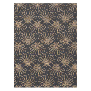 Art Deco pattern with gold floral motifs Tablecloth