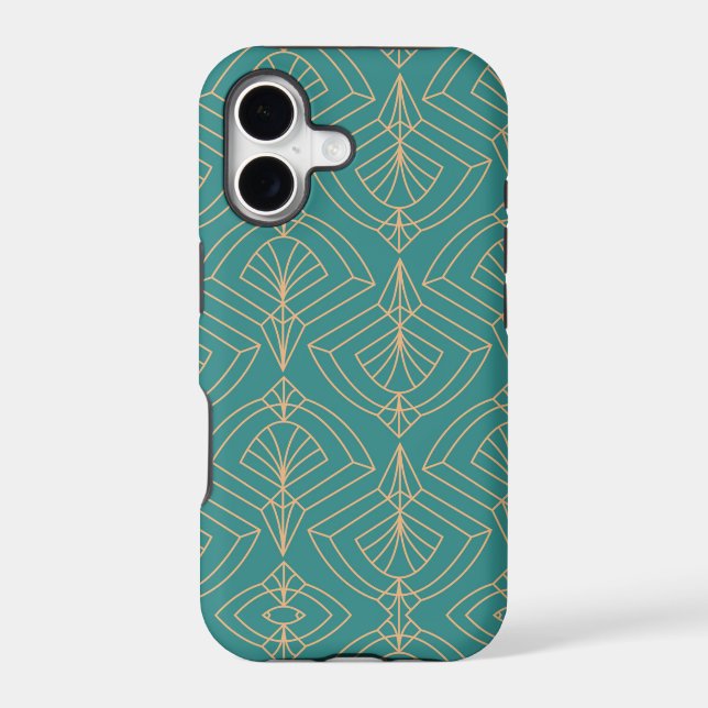 Art Deco pattern with gold geometric shapes  (Back)