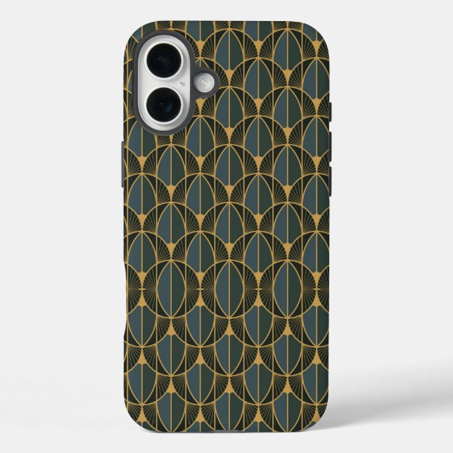 Art Deco pattern with gold geometric shapes Case-M Case-Mate iPhone Case (Back)