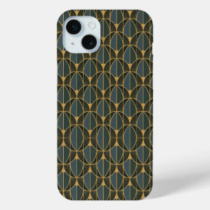 Art Deco pattern with gold geometric shapes Case-M iPhone 15 Mini Case
