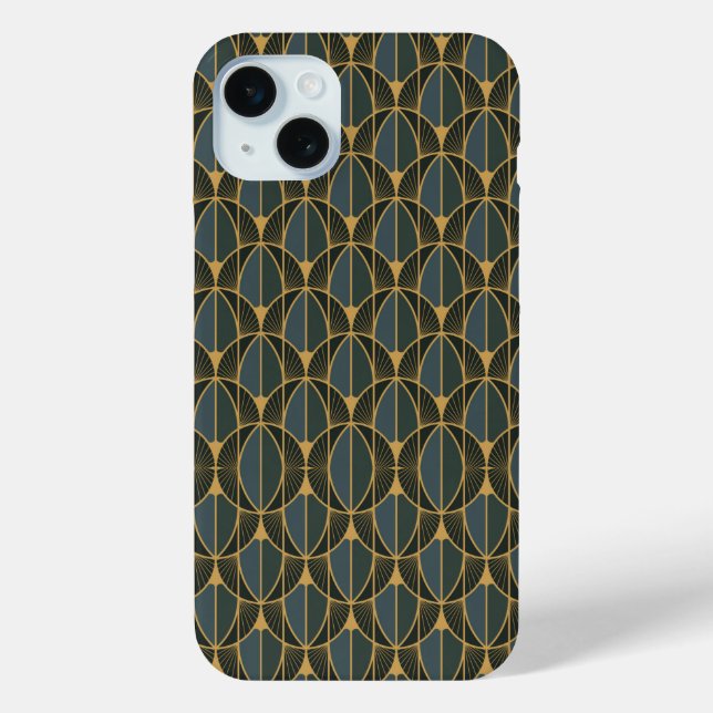 Art Deco pattern with gold geometric shapes Case-M Case-Mate iPhone Case (Back)