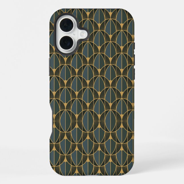 Art Deco pattern with gold geometric shapes Case-M iPhone Case (Back)