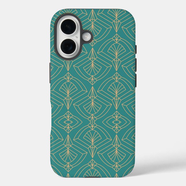 Art Deco pattern with gold geometric shapes  Case-Mate iPhone Case (Back)