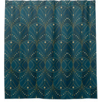 Art Deco pattern with gold geometric shapes