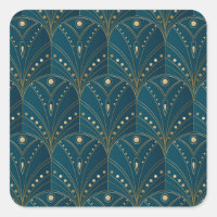 Art Deco pattern with gold geometric shapes