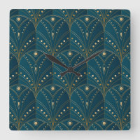 Art Deco pattern with gold geometric shapes