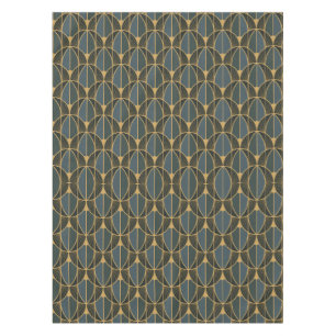 Art Deco pattern with gold geometric shapes Tablec Tablecloth