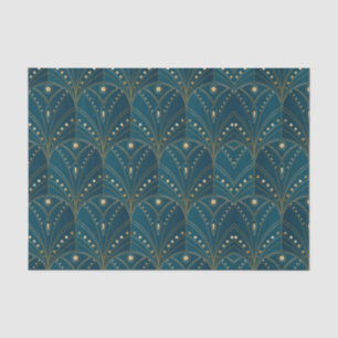 Art Deco pattern with gold geometric shapes Tissue Paper