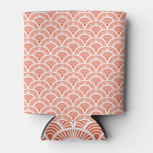 Art Deco Pattern with Scale Motifs. Can Cooler (Front)