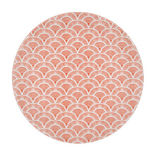 Art Deco Pattern with Scale Motifs. Cutting Board