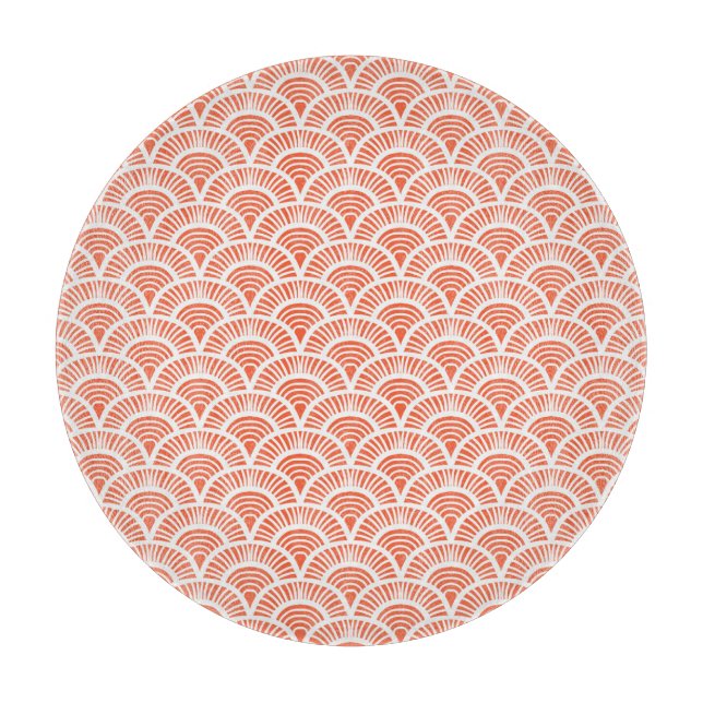 Art Deco Pattern with Scale Motifs. Cutting Board (Front)