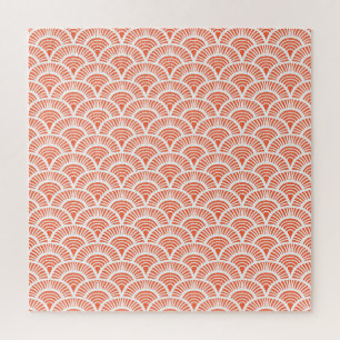 Art Deco Pattern with Scale Motifs. Jigsaw Puzzle