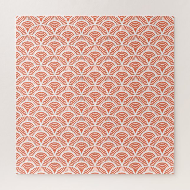 Art Deco Pattern with Scale Motifs. Jigsaw Puzzle (Vertical)