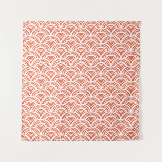 Art Deco Pattern with Scale Motifs. Tapestry (Front)