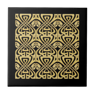 Art Deco Patterned Ceramic Tile. Tile