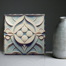Art Deco Patterned Wall Decor Art Nouveau Ceramic 
