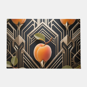 Art Deco Peach Pattern Doormat