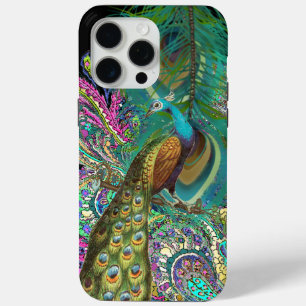 Art Deco Peacock iPhone 15 Pro Max Case