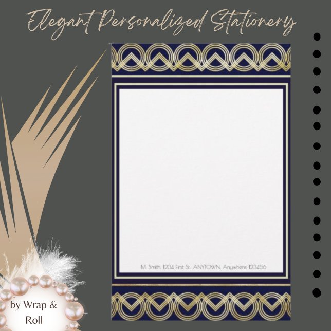 Art Deco Personalised Stationery (Creator Uploaded)
