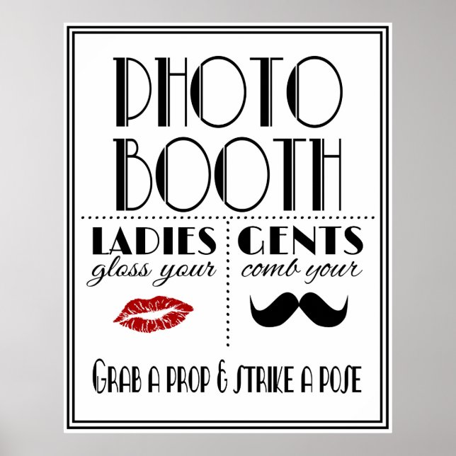 Art Deco PHOTO BOOTH Poster (Front)