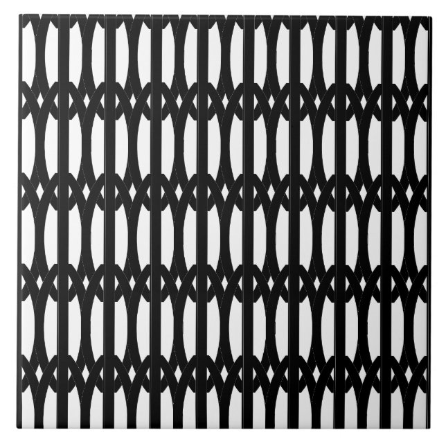 Art Deco Pillars Pattern Tile (Front)