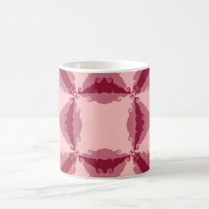 Art Deco Pink Floral Swirl Retro Abstract Coffee Mug