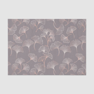 Art Deco Pink Leaf Pattern Tissue Paper