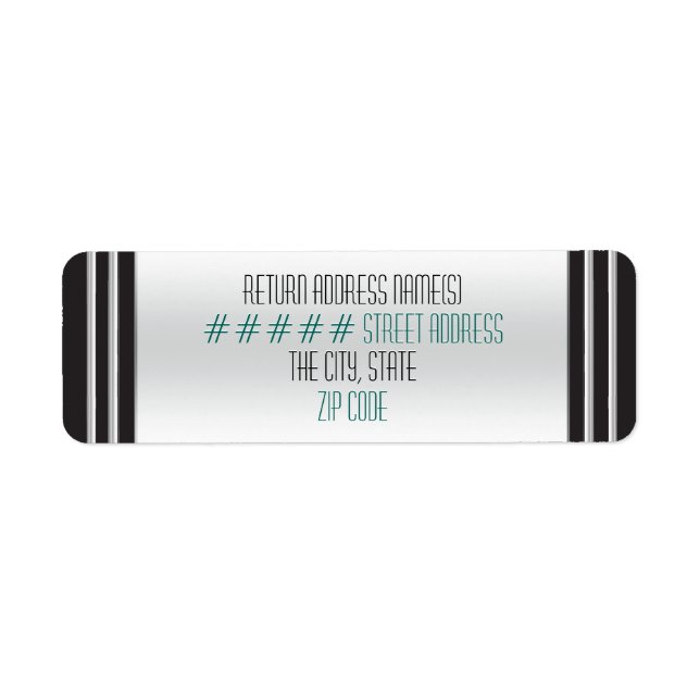 Art Deco Pink Pussy Willow - Personalised Return Address Label (Front)