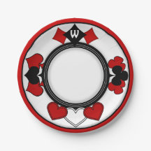 Art Deco Playing Card Suits - Monogrammed