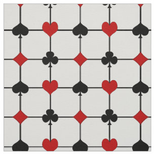 Art Deco Playing Card Suits v2 Fabric