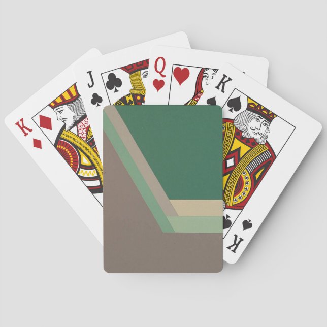 ART DECO playing cards (mint/grey) (Back)