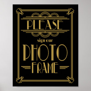 Art Deco Please sign our photo frame print