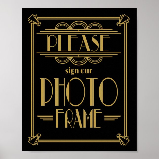 Art Deco Please sign our photo frame print (Front)