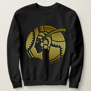 Art Deco Portrait of a Lady in Gold Sweatshirt