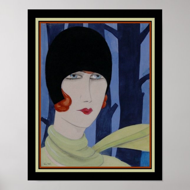 Art Deco "Portrait of Lili" by Gerda Wegener Poster (Front)