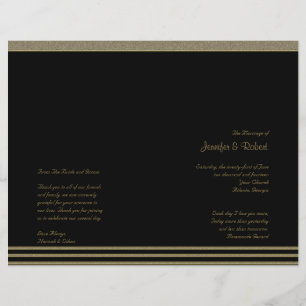 Art Deco Posh Wedding Program