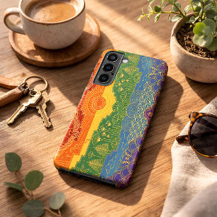Art Deco Pride Flag   Rainbow II Vintage 1920s Samsung Galaxy Case