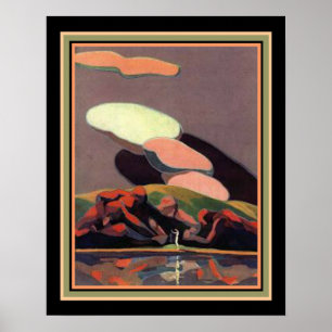 Art Deco Print by A. M. Hopfmuller 16 x 20