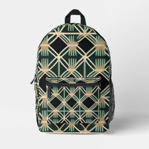 Art Deco Printed Backpack