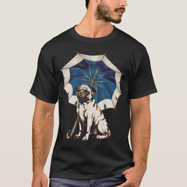 Art Deco Pug T-Shirt (Front)