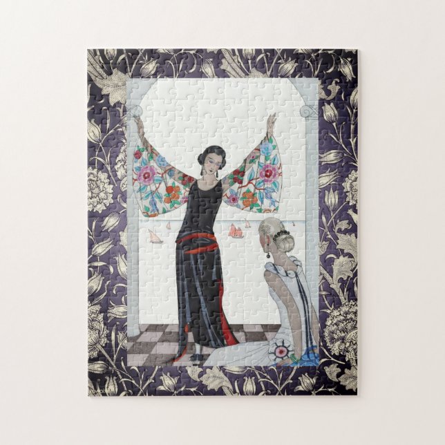 Art Deco Purple Accented Puzzle (Vertical)