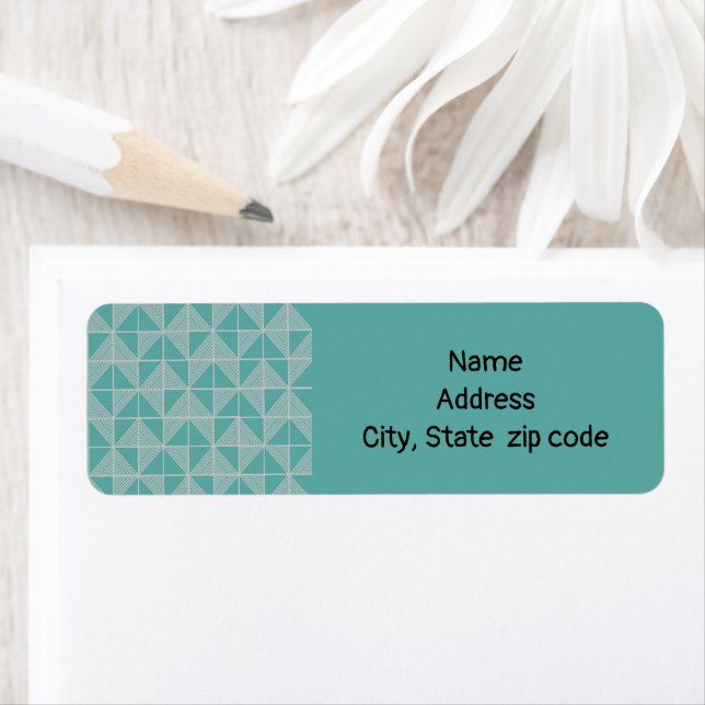 Art Deco Puzzle  Return Address Label (Insitu)