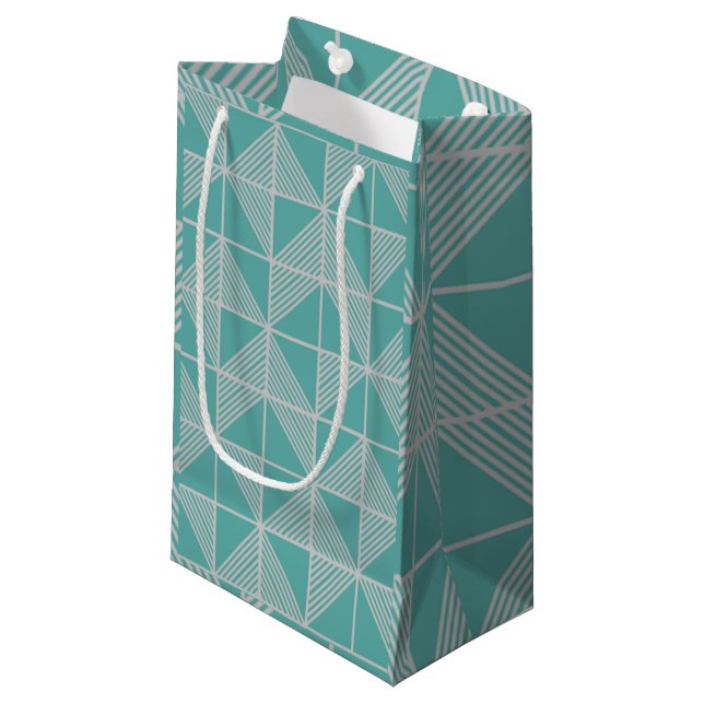 Art Deco Puzzle Small Gift Bag (Front Angled)