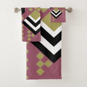 Art Deco Quilt Bath Towel Set