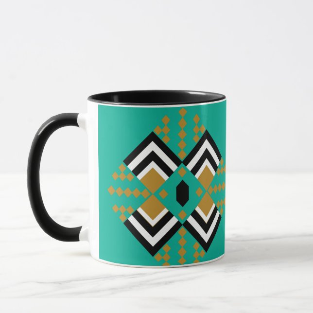Art Deco Quilt Inspired  Mug (Left)