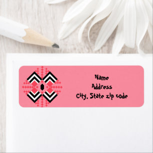 Art Deco Quilt Inspired Return Address Label