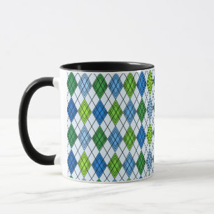 Art Deco Rain Argyle Mug