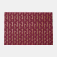 Art deco red and gold pattern